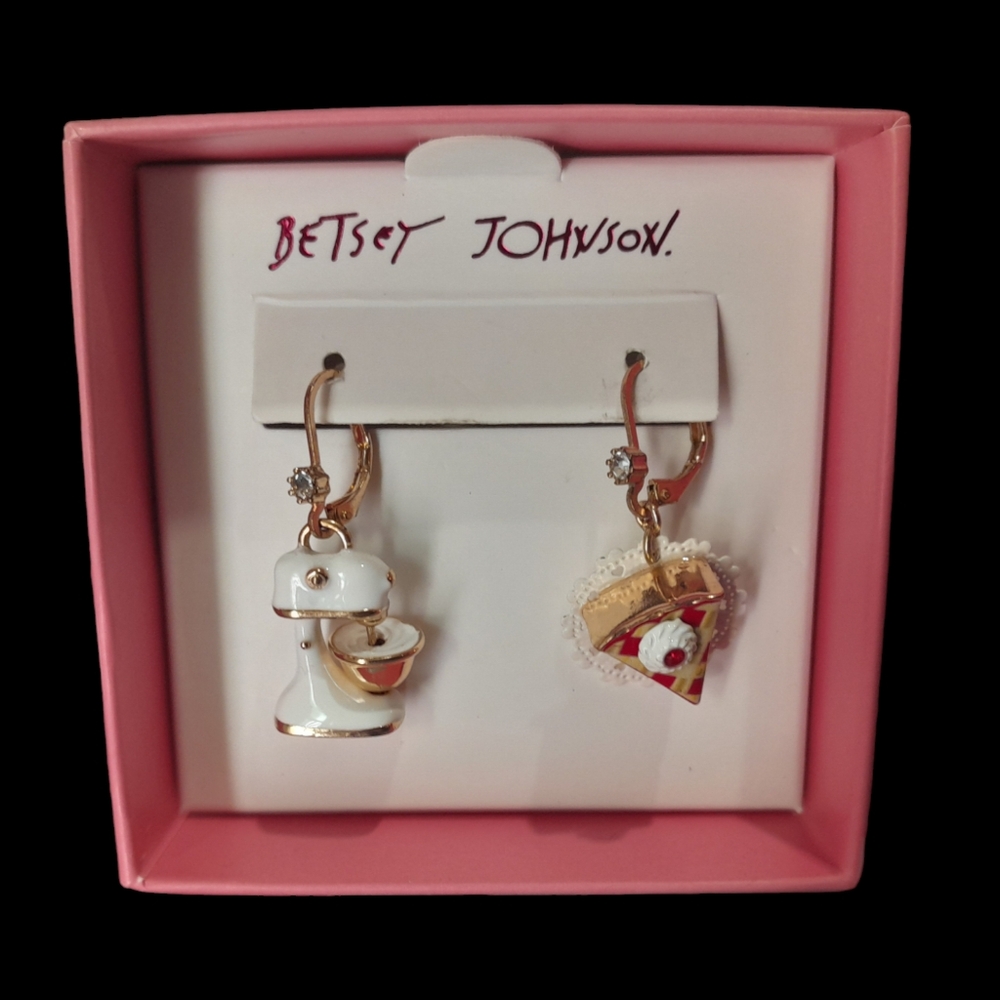 Betsey Johnson Mixer Earrings NIB